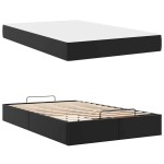 vidaXL Cadru de pat cu saltea Negru 120 x 190 cm Piele artificială