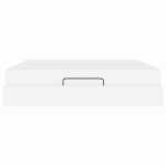 vidaXL Cadru de pat cu saltea cu saltea 2 pcs Alb PVC