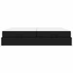 vidaXL Cadru de pat cu saltea cu saltea 2 pcs Negru PVC