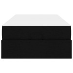 vidaXL Cadru de pat cu saltea cu saltea 2 pcs Negru țesătură