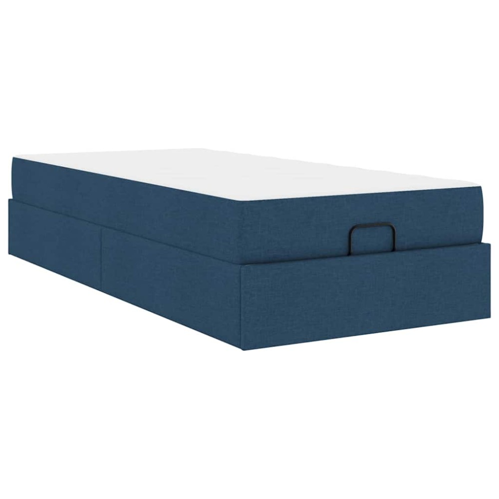 vidaXL Cadru de pat albastru 100 x 200 cm țesătură