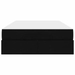 vidaXL Cadru de pat cu saltea cu saltea 2 pcs Negru țesătură
