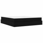 vidaXL Cadru de pat cu depozitare Negru 180 x 200 cm țesătură