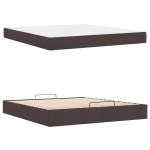 vidaXL Cadru de pat cu depozitare Maro închis 180 x 200 cm țesătură