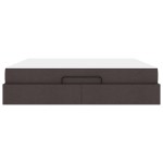 vidaXL Cadru de pat cu depozitare Maro închis 180 x 200 cm țesătură