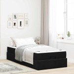 vidaXL Cadru de pat cu saltea cu depozitare Negru 80 x 200 cm Catifea vidaXL Cadru de pat cu saltea cu depozitare Negru 80 x 200 cm Catifea