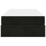 vidaXL Cadru de pat cu saltea cu saltea 2 pcs Negru Catifea