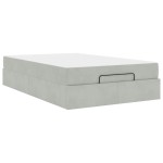 vidaXL Cadru de pat cu saltea Gri deschis 120 x 200 cm Catifea
