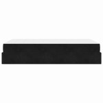vidaXL Cadru de pat cu saltea cu depozitare Negru 120 x 200 cm Catifea