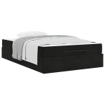 vidaXL Cadru de pat cu saltea cu depozitare Negru 140 x 190 cm Catifea vidaXL Cadru de pat cu saltea cu depozitare Negru 140 x 190 cm Catifea