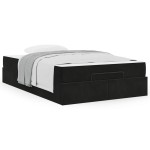 vidaXL Cadru de pat cu saltea cu depozitare Negru 140 x 190 cm Catifea vidaXL Cadru de pat cu saltea cu depozitare Negru 140 x 190 cm Catifea