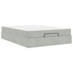 vidaXL Cadru de pat Gri deschis 160 x 200 cm Catifea vidaXL Cadru de pat Gri deschis 160 x 200 cm Catifea