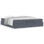 vidaXL Cadru de pat Gri închis 180 x 200 cm Catifea