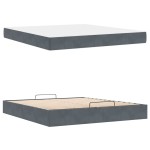 vidaXL Cadru de pat Gri închis 180 x 200 cm Catifea