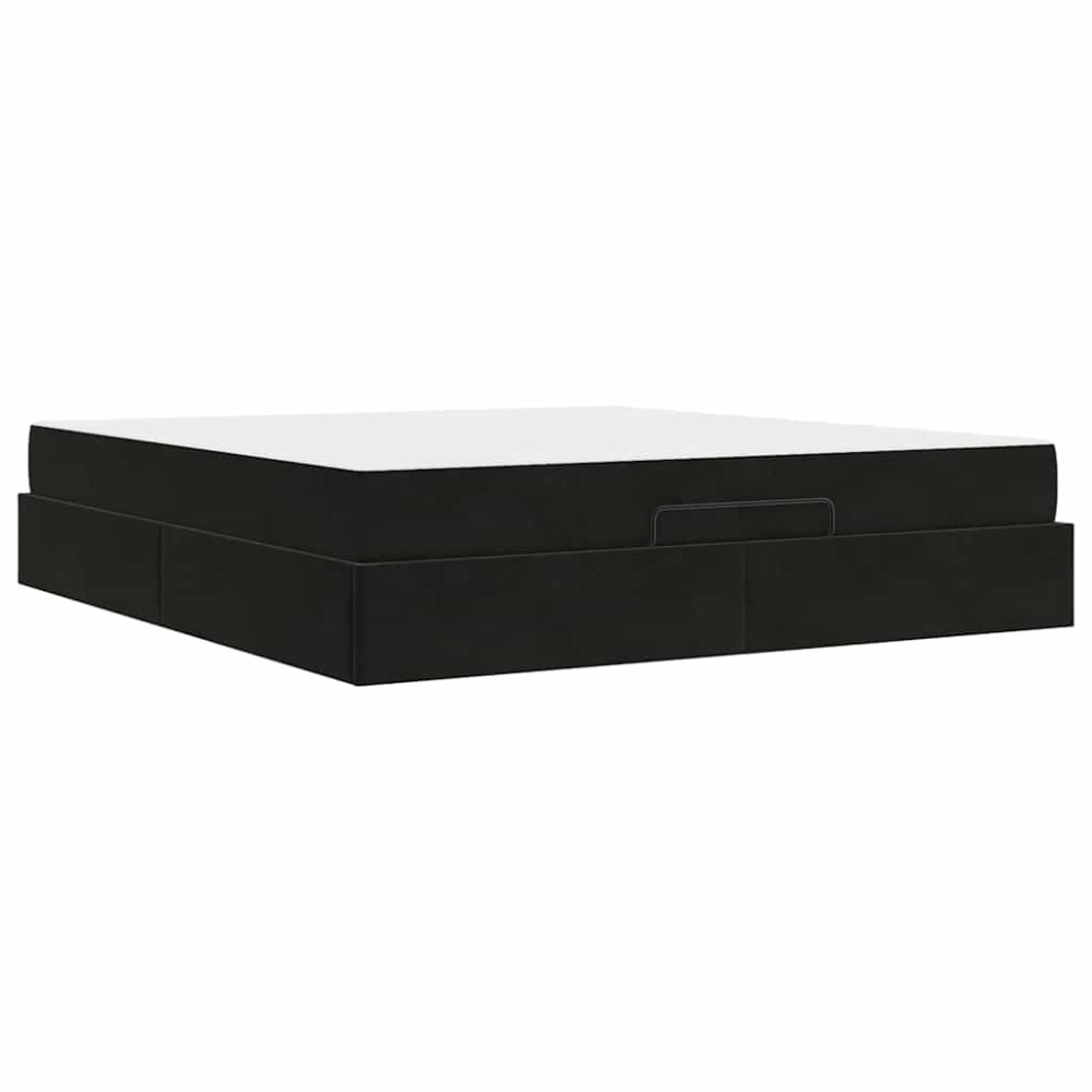 vidaXL Cadru de pat Altele Verde închis și alb 180 x 200 cm Catifea