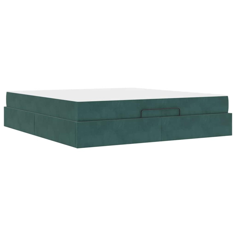 vidaXL Cadru de pat Altele Verde închis 180 x 200 cm Catifea