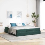 vidaXL Cadru de pat Verde închis 180 x 200 cm Catifea vidaXL Cadru de pat Verde închis 180 x 200 cm Catifea