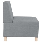 vidaXL Unitate Sofa Modulară Fără Brațe 2 pcs Gri deschis