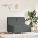 vidaXL Unitate Sofa Modulară Fără Brațe 2 pcs Gri închis