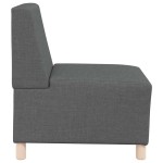 vidaXL Unitate Sofa Modulară Fără Brațe 2 pcs Gri închis