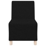 vidaXL Unitate Sofa Modulară Fără Brațe 2 pcs Negru 55 x 74 x 82 cm