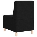 vidaXL Unitate Sofa Modulară Fără Brațe 2 pcs Negru 55 x 74 x 82 cm