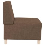 vidaXL Unitate Sofa Modulară Fără Brațe 2 pcs Maro 55 x 74 x 82 cm