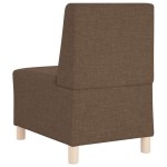 vidaXL Unitate Sofa Modulară Fără Brațe 2 pcs Maro 55 x 74 x 82 cm