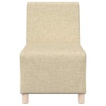 vidaXL Unitate Sofa Modulară Fără Brațe 2 pcs Crem 55 x 74 x 82 cm