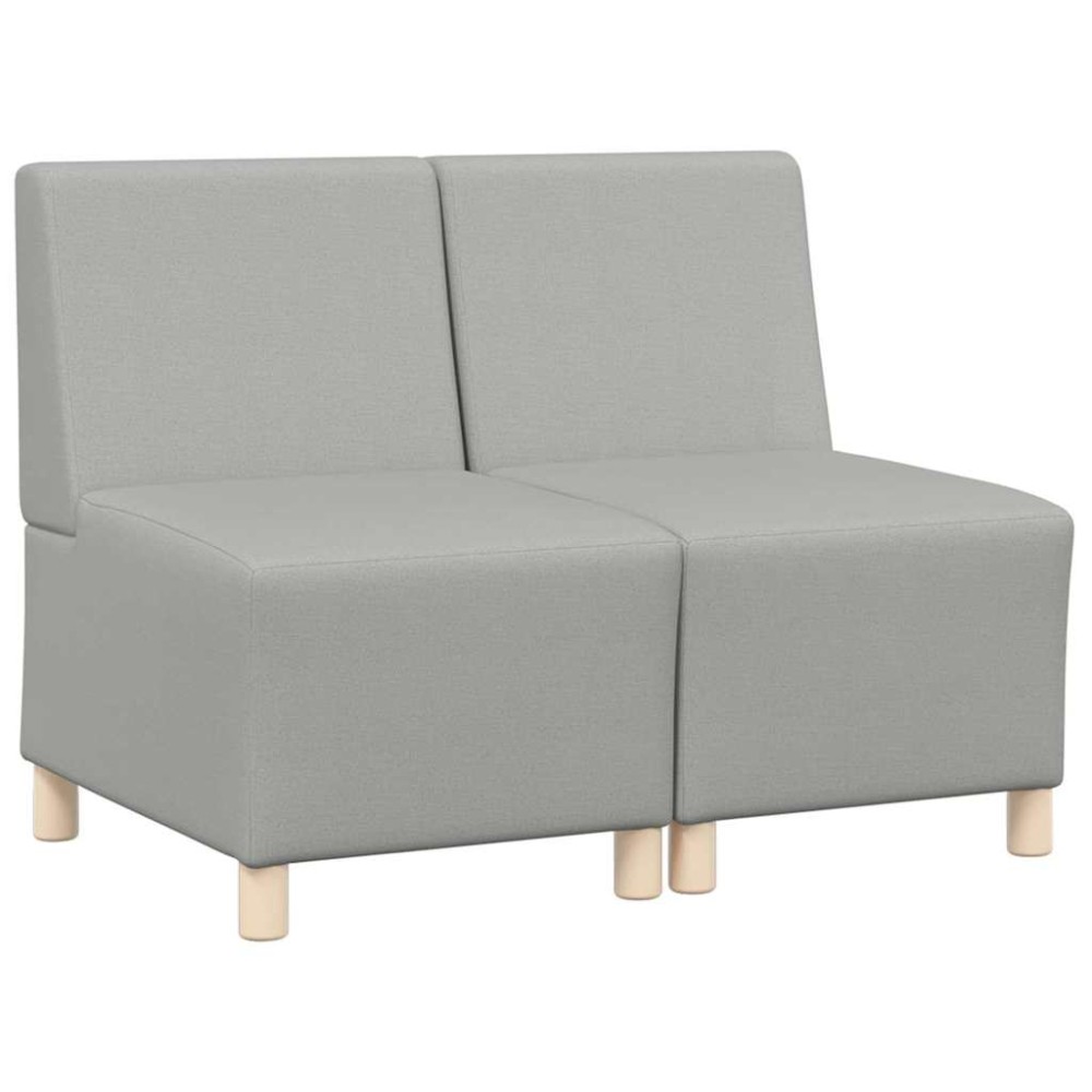 vidaXL Unitate Sofa Modulară Fără Brațe 2 pcs Gri nori 55 x 74 x 82 cm