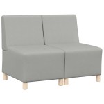 vidaXL Unitate Sofa Modulară Fără Brațe 2 pcs Gri nori 55 x 74 x 82 cm
