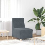 vidaXL Unitate Sofa Modulară Fără Brațe 2 pcs Gri închis
