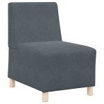vidaXL Unitate Sofa Modulară Fără Brațe 2 pcs Gri închis