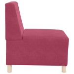 vidaXL Unitate Sofa Modulară Fără Brațe 2 pcs Roșu Vin 55 x 74 x 82 cm