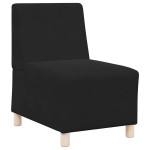 vidaXL Unitate Sofa Modulară Fără Brațe 2 pcs Negru 55 x 74 x 82 cm