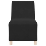 vidaXL Unitate Sofa Modulară Fără Brațe 2 pcs Negru 55 x 74 x 82 cm
