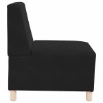 vidaXL Unitate Sofa Modulară Fără Brațe 2 pcs Negru 55 x 74 x 82 cm