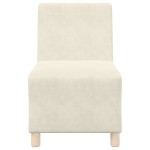 vidaXL Unitate Sofa Modulară Fără Brațe 2 pcs Crem 55 x 74 x 82 cm