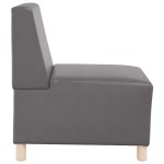 vidaXL Unitate Sofa Modulară Fără Brațe 2 pcs Gri 55 x 74 x 82 cm