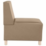vidaXL Unitate Sofa Modulară Fără Brațe 2 pcs Cappuccino