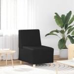 vidaXL Unitate Sofa Modulară Fără Brațe 2 pcs Negru 55 x 74 x 82 cm