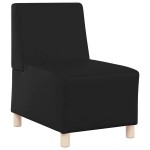 vidaXL Unitate Sofa Modulară Fără Brațe 2 pcs Negru 55 x 74 x 82 cm