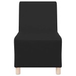 vidaXL Unitate Sofa Modulară Fără Brațe 2 pcs Negru 55 x 74 x 82 cm