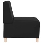 vidaXL Unitate Sofa Modulară Fără Brațe 2 pcs Negru 55 x 74 x 82 cm