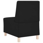 vidaXL Unitate Sofa Modulară Fără Brațe 2 pcs Negru 55 x 74 x 82 cm