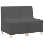 vidaXL Unitate Sofa Modulară Fără Brațe 2 pcs Gri închis