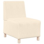 vidaXL Unitate Sofa Modulară Fără Brațe 2 pcs Crem 55 x 74 x 82 cm