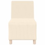 vidaXL Unitate Sofa Modulară Fără Brațe 2 pcs Crem 55 x 74 x 82 cm