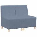 vidaXL Unitate Sofa Modulară Fără Brațe 2 pcs albastru 55 x 74 x 82 cm