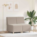vidaXL Unitate Sofa Modulară Fără Brațe 2 pcs Gri deschis